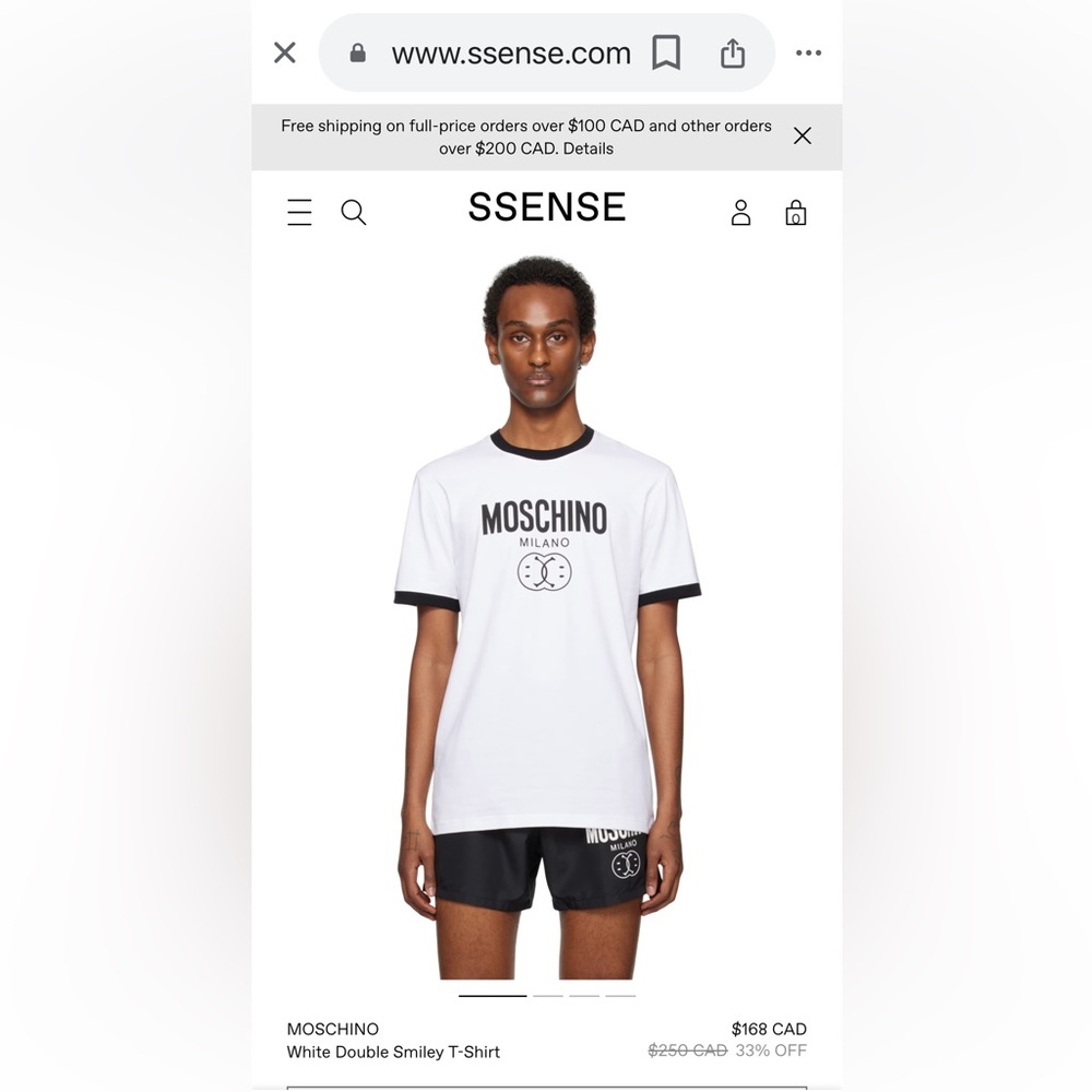 MOSCHINO White Double Smiley T-Shirt - Picture 3 of 15